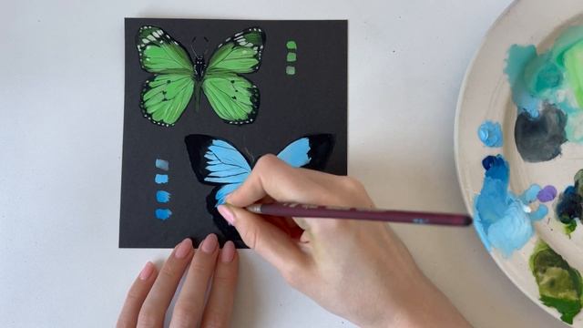 painting on black paper ★ 3 ideas for your sketchbook смотреть онлайн