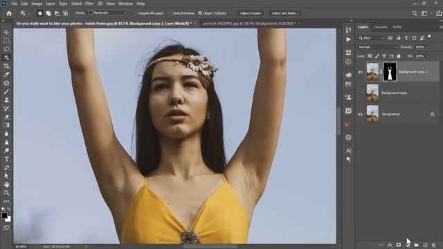 How to blur Background in 3 steps using photoshop | Creating shallow depth of field