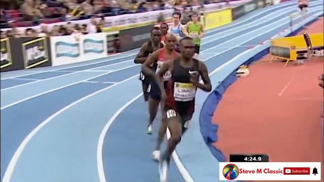 10,000m Mo Farah ,Eliud kipchoge(at young age )and Moses Kipsiro in London UK Indoor 2012 . смотреть онлайн