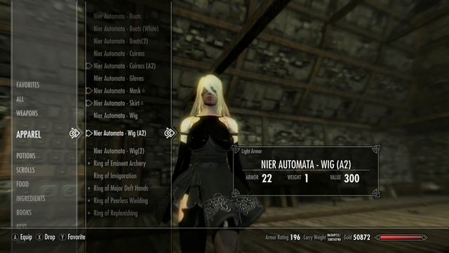 Skyrim SE Xbox One/PC Mods|CBBE - (Inspired) 2B Clothes