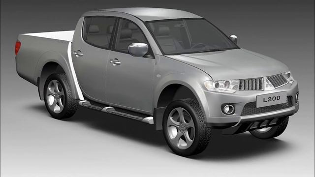 3D Model of 2011 Mitsubishi L200 Double Cab 4WD смотреть онлайн