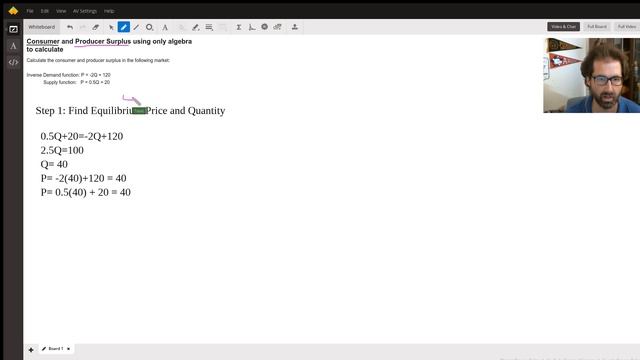 Using only algebra, here is a consumer and producer surplus worked example смотреть онлайн
