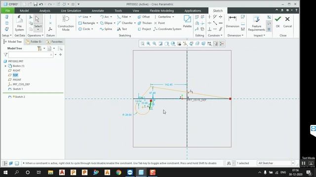 Creo 7.0 parametric tutorial |How to create 3d sketch with Intersect & Sweep command | #creo7 #creo смотреть онлайн