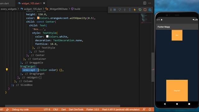 Flutter DragTarget Widget смотреть онлайн