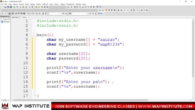 Ch-30 c program to take string input from user | get string input from user | check string equality смотреть онлайн
