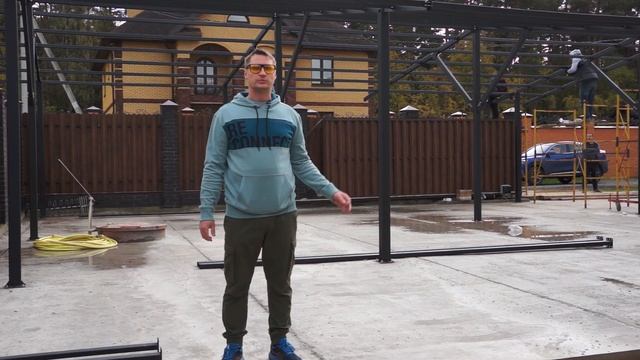 Современный навес для 4+ машин 100 кв. метров ЧАСТЬ 1 от компании МАСТЕРКОЛОР24 смотреть онлайн