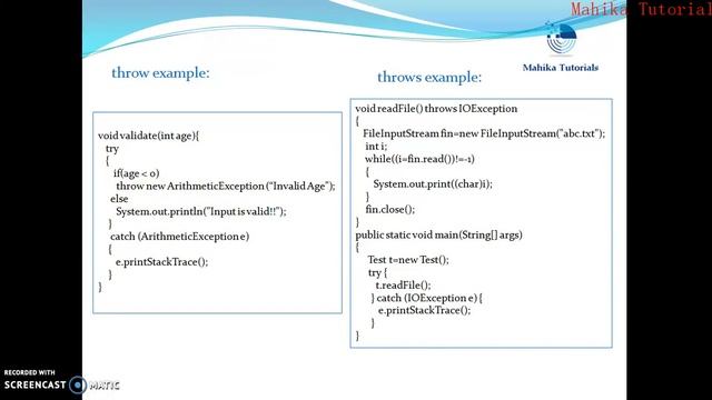 Core Java 75 - throw vs throws смотреть онлайн