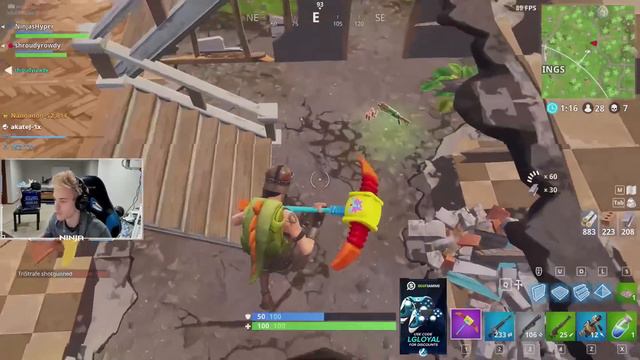 Ninja and Shroud Duos ROUND 2 - Fortnite Battle Royale Gameplay смотреть онлайн
