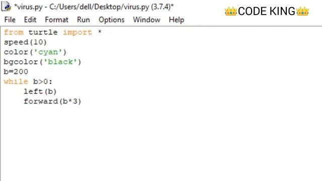 making Virus using IDLE python Turtle graphic | #python смотреть онлайн