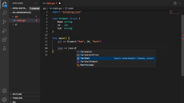 Golang | how to use json marshal in Go / Golang смотреть онлайн