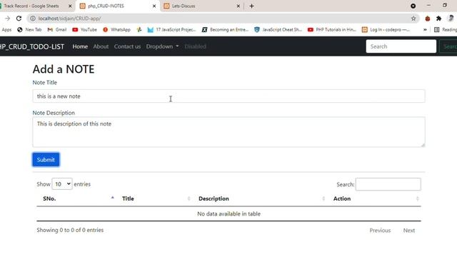 Note taking app using php , MySQL xammp . смотреть онлайн