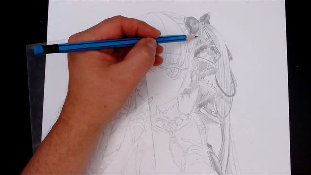 Azur Lane. How to draw anime using only one pencil. смотреть онлайн
