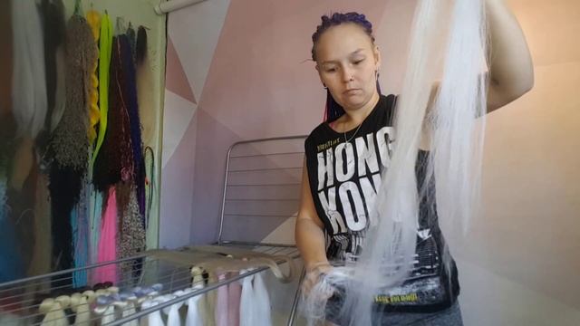 Смешиваем канекалон для сенегальских кос | Подробный урок подбора цвета для блондинки смотреть онлайн