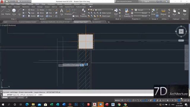 Making a simple floor plan in AutoCAD: Part 2 Project 3- Storey 11x12m Modern Villa смотреть онлайн