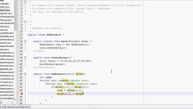 Bubblesort in ascending and descending order смотреть онлайн