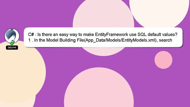 C# : Is there an easy way to make EntityFramework use SQL default values? смотреть онлайн