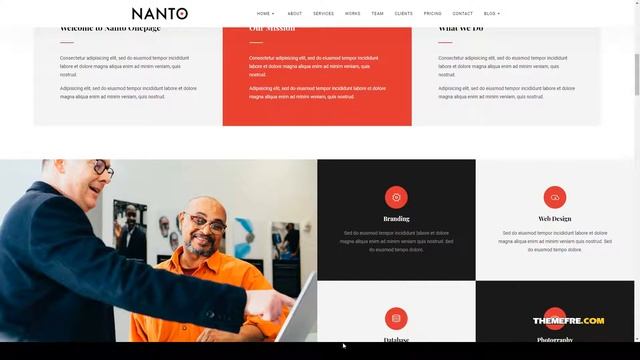 Nanto - OnePage Parallax WordPress Theme modern wordpress theme portfolio theme Mariko смотреть онлайн