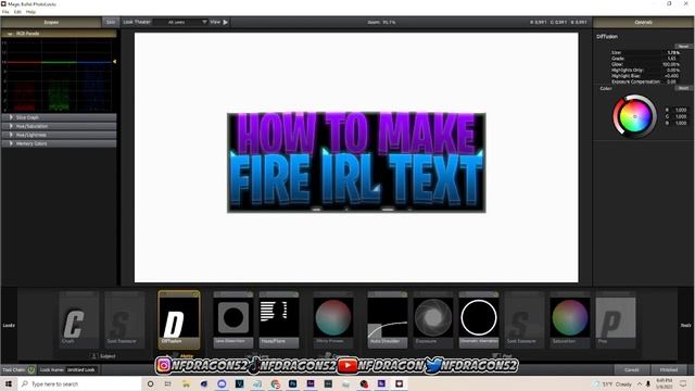 Photoshop Tutorial: How To Make FIRE IRL Text For Thumbnails! IRL Thumbnail Text! смотреть онлайн