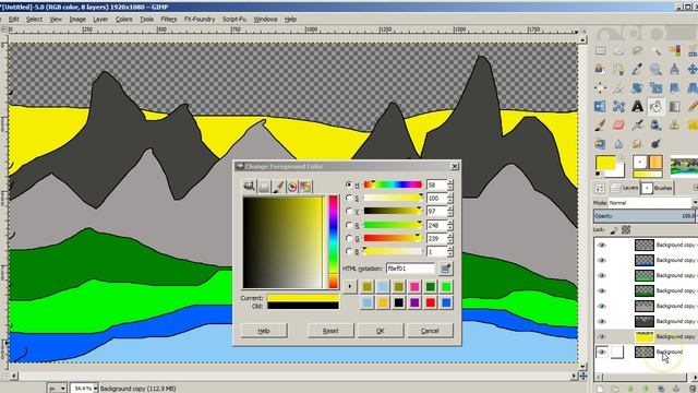 draw cloth landscape picture gimp смотреть онлайн
