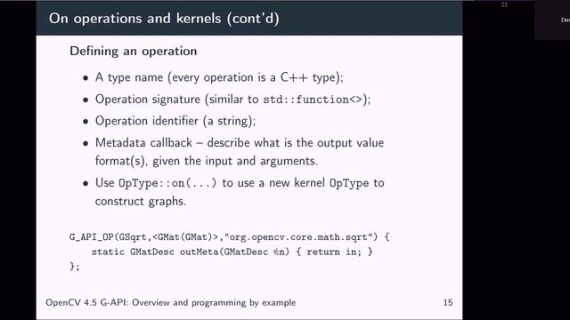OpenCV Webinar 9: OpenCV 4.5 Graph API смотреть онлайн