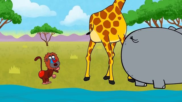 Baboon Song - monkey song bum dance for kids | Hooray Kids Songs & Nursery Rhymes - funny kids song смотреть онлайн