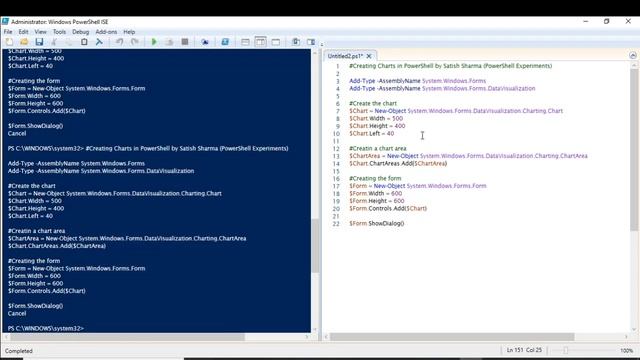 Charts in PowerShell | Windows Form | PowerShell смотреть онлайн