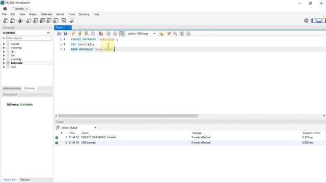MySQL Workbench 8.0 CE | Create and Drop Database Using SQL Script and GUI Form смотреть онлайн