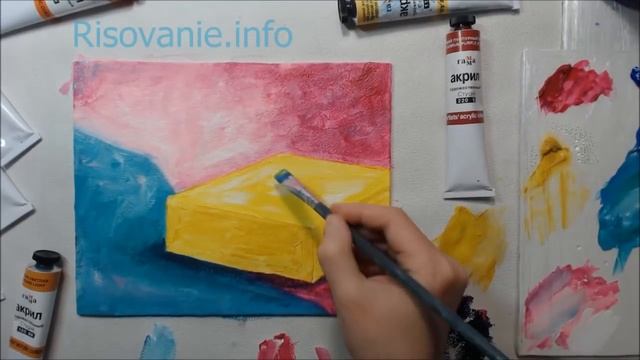 Рисуем ПОДАРОК акриловыми красками смотреть онлайн