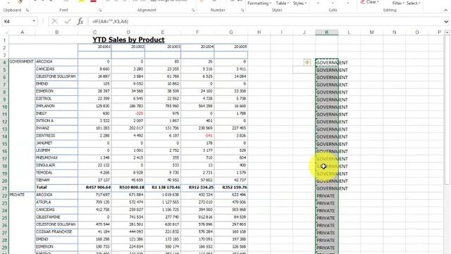 Fill in empty cells with the cell above- formula based template смотреть онлайн
