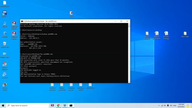 Upload SAVF from PC to iSeries(IBM i) using FTP on command prompt смотреть онлайн