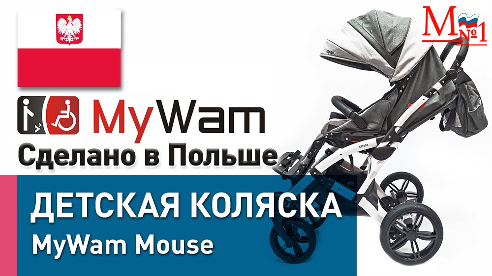 Детская прогулочная коляска MyWam Mouse из Польши для детей с ДЦП , от компании Медтехника №1 смотреть онлайн