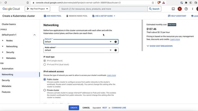 Google Kubernetes Engine - Create GKE Cluster смотреть онлайн
