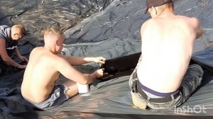 ❗❗❗ГИДРОИЗОЛЯЦИЯ ПРУДА 300 КВ/М. ПЛЕНКА ВИНИЛИТ!!! УКЛАДКА ПЛЕНКИ СВОИМИ СИЛАМИ)))