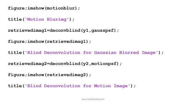 IMAGE RESTORATION OF WEINER FILTER GAUSSIAN BLUR, MOTION BLUR | m file смотреть онлайн