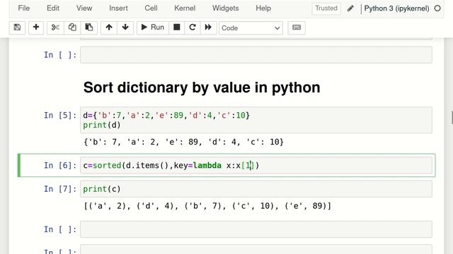 Sort Dictionary by Value in Python for beginners. смотреть онлайн