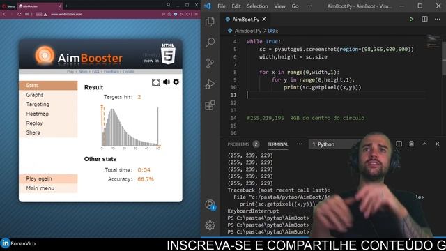 Como criar um Aimbot com Python + PyAutoGui um bot de tiro ao alvo EDUCACIONAL! смотреть онлайн