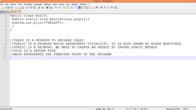 Hello world java program смотреть онлайн