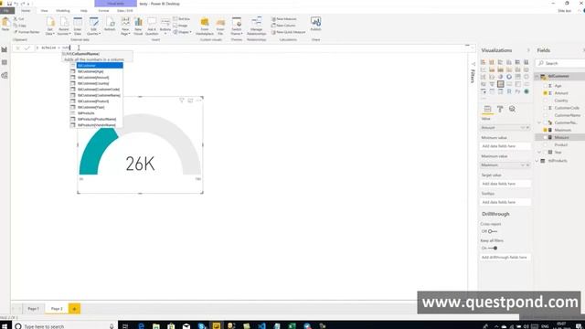 Line, Area, Stacked, Gauge, KPI and Funnel Graph in Power BI. смотреть онлайн