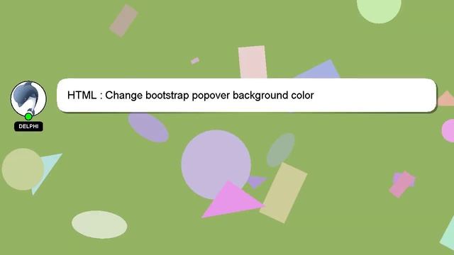 HTML : Change bootstrap popover background color смотреть онлайн