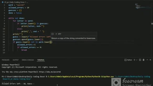 Making Hangman Program in Python смотреть онлайн