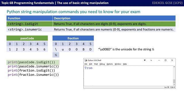 77. EDEXCEL GCSE (1CP2) The use of basic string manipulation смотреть онлайн