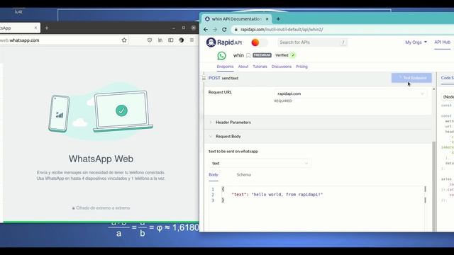 HOW TO: send a text whatsapp using whin API. смотреть онлайн