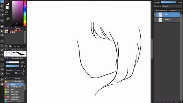 [Medibang Paint Pro desktop version how to] Layer from Sketch to Line смотреть онлайн