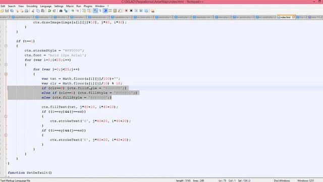 Алгоритм А* на карте. Программирование на javascript смотреть онлайн