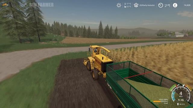 Chopping Corn For Silage - No Man's Land #23 Farming Simulator 19 Timelapse смотреть онлайн