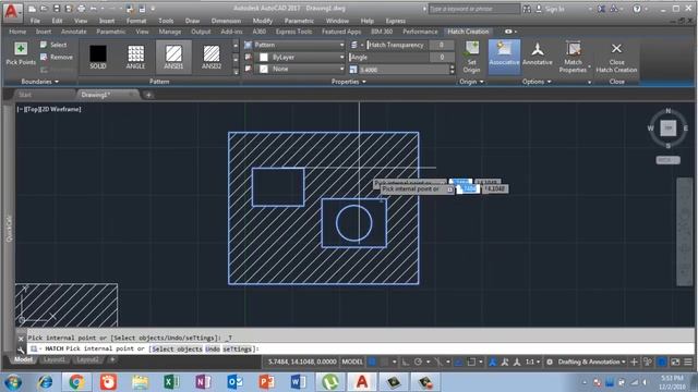 How to apply Hatch command in Auto cad 2017 in Urdu/Hindi смотреть онлайн