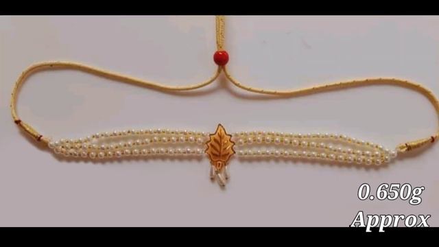 From 0.5 Gram Weight Gold Pearl Choker Necklace Designs With Weight And Price/Pearl/Crystal Choker смотреть онлайн