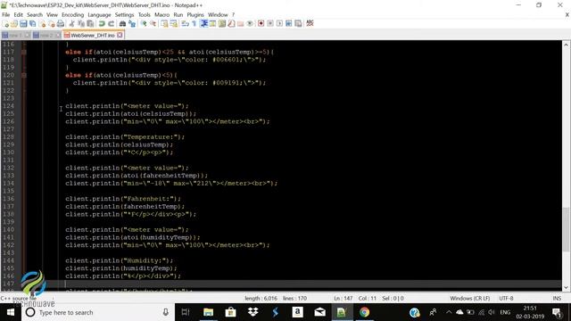 Temperature and Humidity show on Webserver | ESP32 DHT11| TechowaveG смотреть онлайн