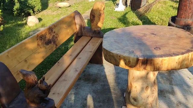 Стол и скамья для сада своими руками. смотреть онлайн