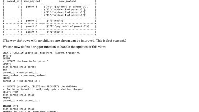 Databases: Deconstruct json and insert/update it into a different table in an updatable view смотреть онлайн